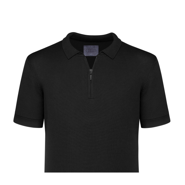 Audi Tec-Strickshirt, Herren, schwarz