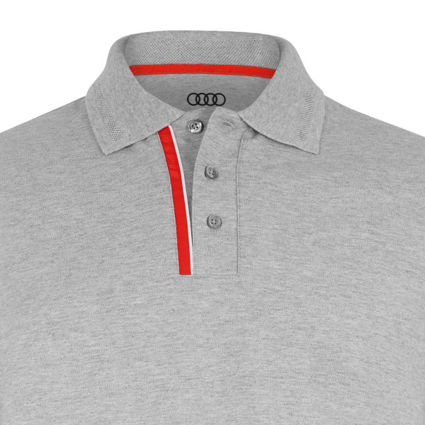 Audi Sport Poloshirt, Herren, grau melange