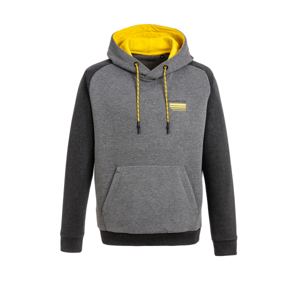 Grey yellow hoodie sale