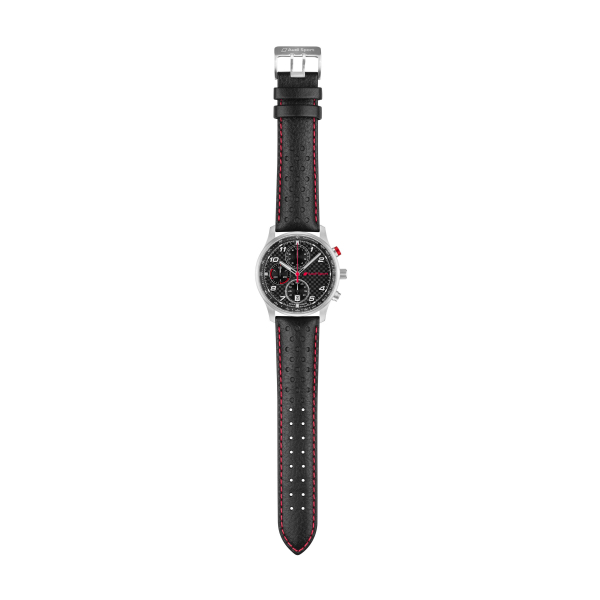 Audi Sport Chronograph Carbon, Herren, silber/schw
