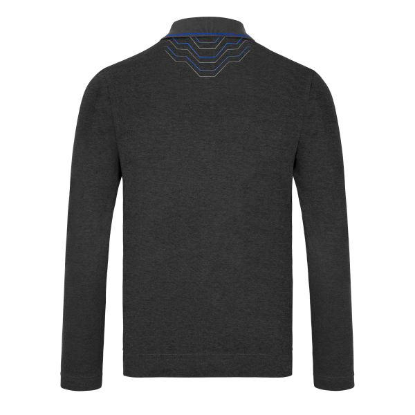 Audi Poloshirt Langarm Kaskade, Herren, grau
