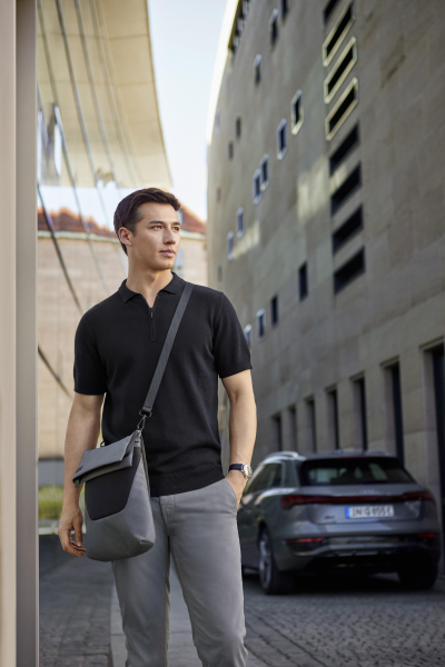 Audi Tec-Strickshirt, Herren, schwarz