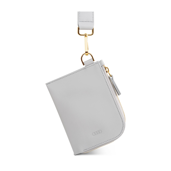 Audi Minibörse Leder, Damen, grau