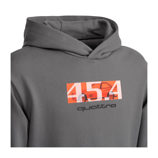 Audi quattro 45.4 Hoodie, Herren, grau