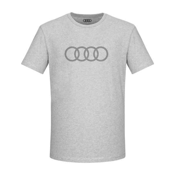 Audi T-Shirt Ringe, Herren, grau