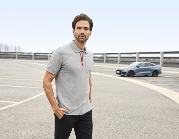 Audi Sport Poloshirt, Herren, grau melange