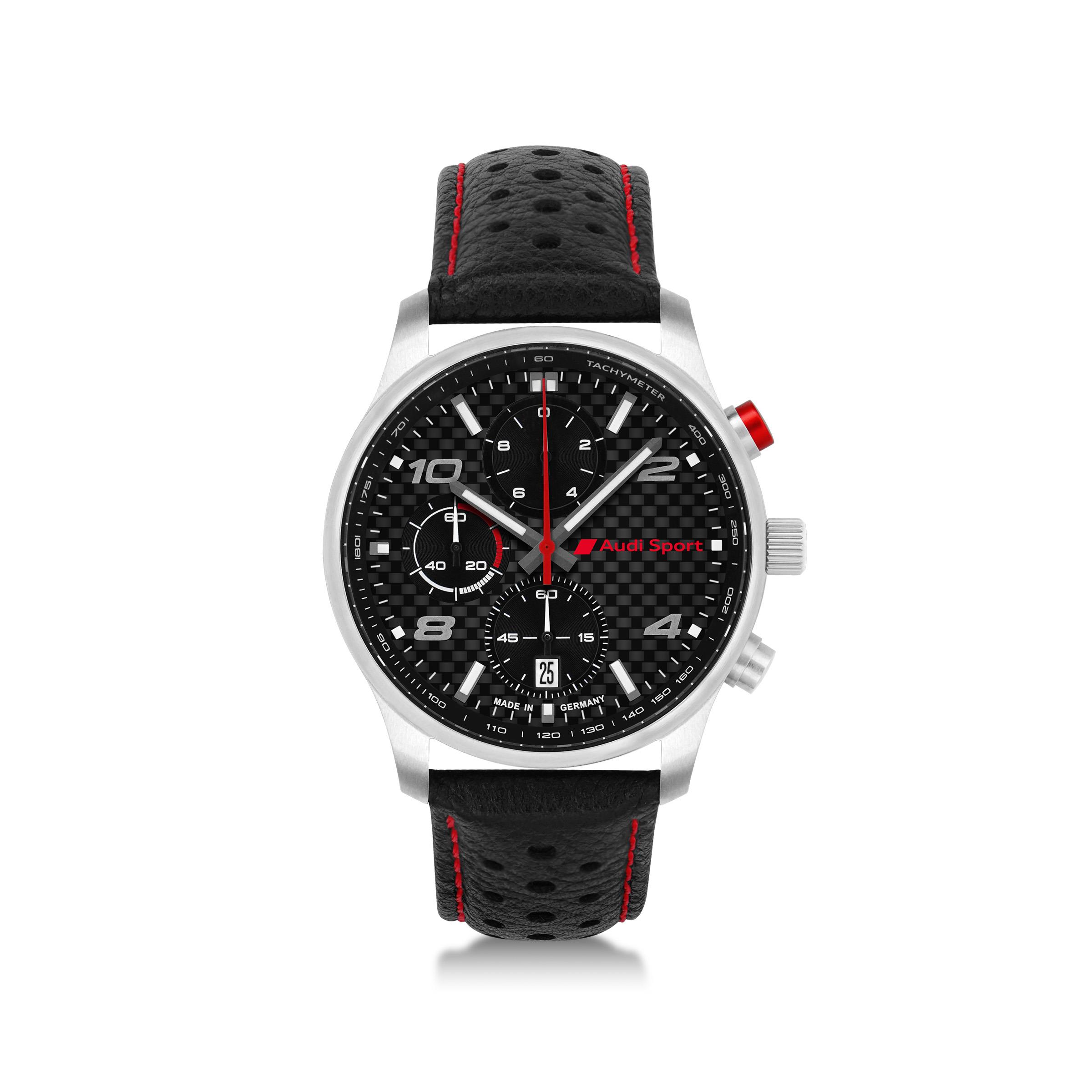 アウディ Audi Sport クロノグラフ Carbon メンズ 腕時計 Audi Sport Chronograph Carbon, men, silver/black | Watches