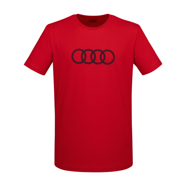 Audi T-Shirt Ringe, Herren, rot