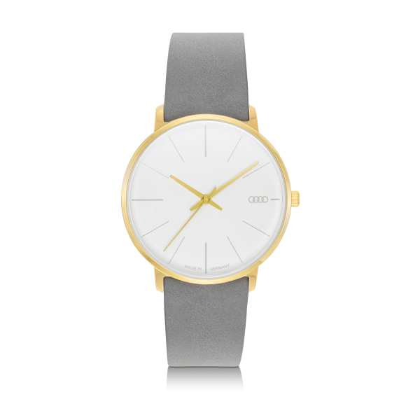 Audi Uhr, Damen, gold/weiß/grau