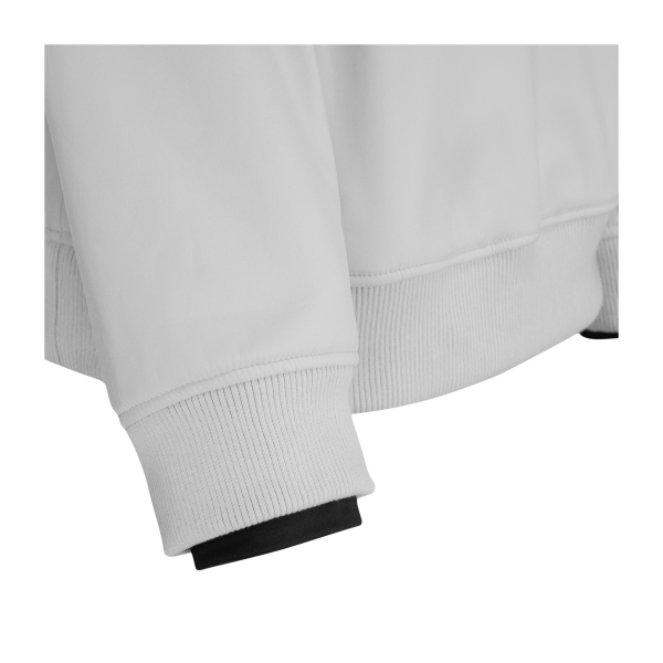 Audi Softshellhoodie, Unisex, hellgrau.