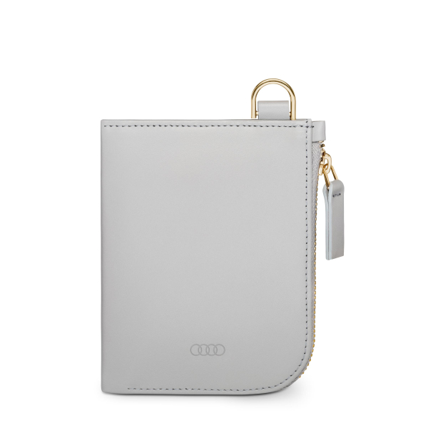Audi Minibörse Leder, Damen, grau