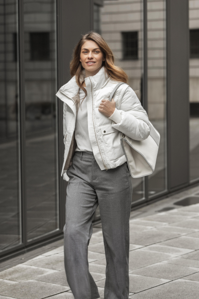 Audi Pufferjacke 4 in 1, Damen, creme