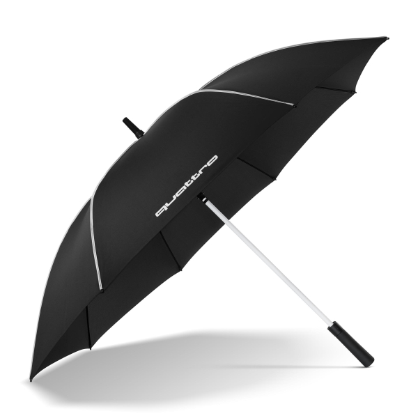 quattro Stockschirm, schwarz/weiß, groß