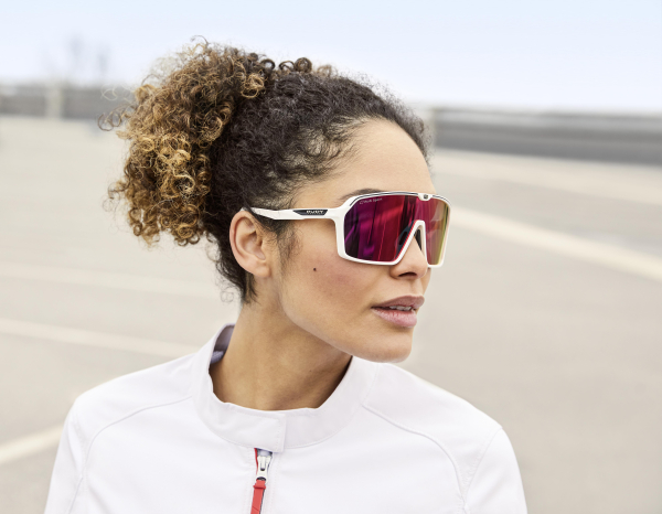 Audi Sport Sonnenbrille verspiegelt, weiß/rot