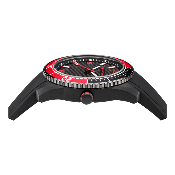Audi Sport Uhr, Herren, schwarz/rot