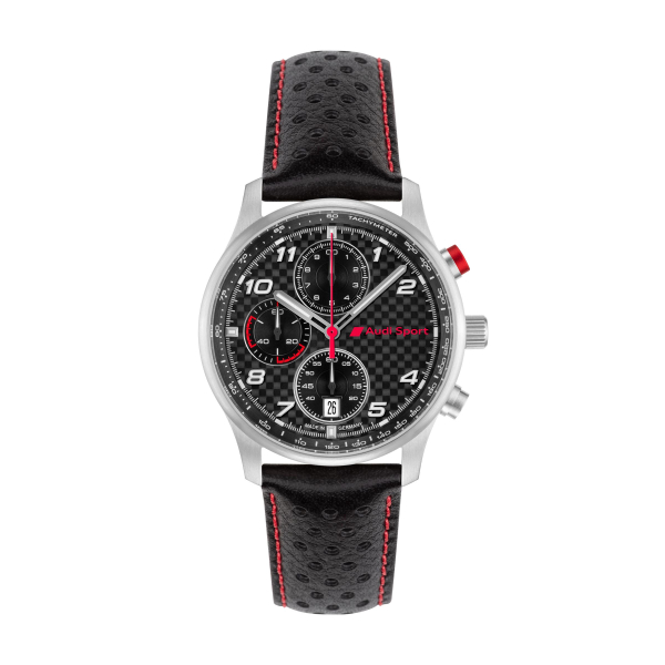 Audi Sport Chronograph Carbon, Herren, silber/schw