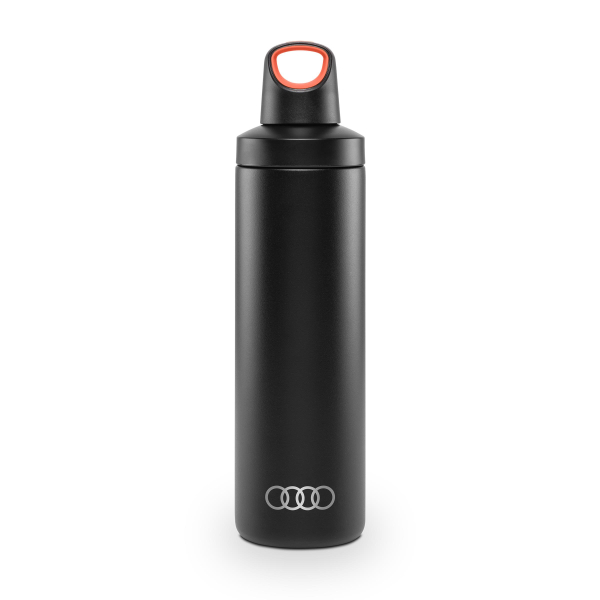Audi Wasserflasche, isoliert, schwarz