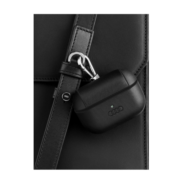 Audi Umhängetasche Leder, schwarz