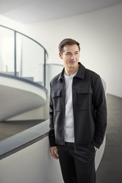 Audi Tec-Blouson, Herren, schwarz