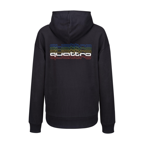 quattro pulse Hoodie, Unisex, schwarz