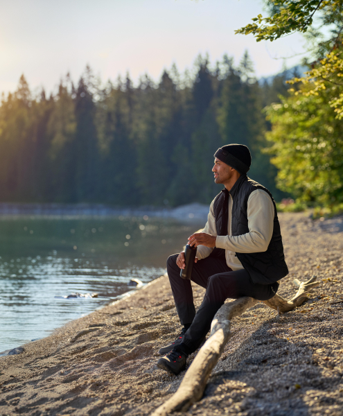 Audi Steppweste, Herren, schwarz