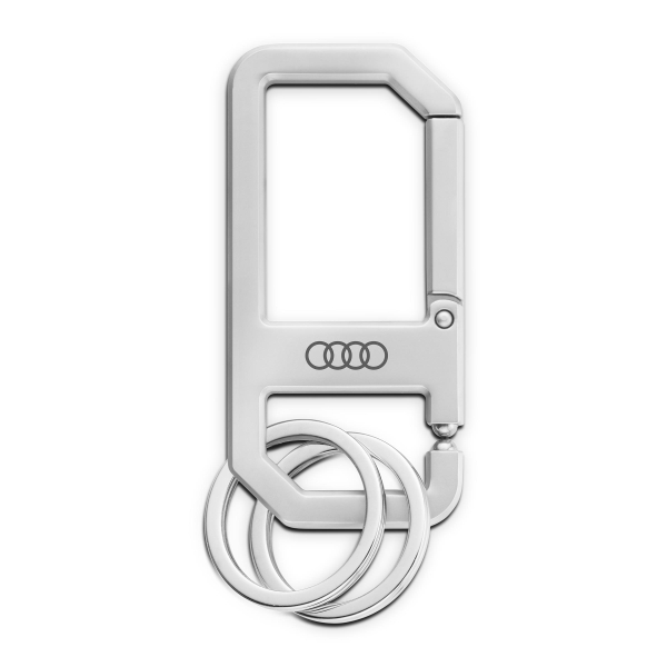 Audi Schlüsselanhänger Karabiner, silber
