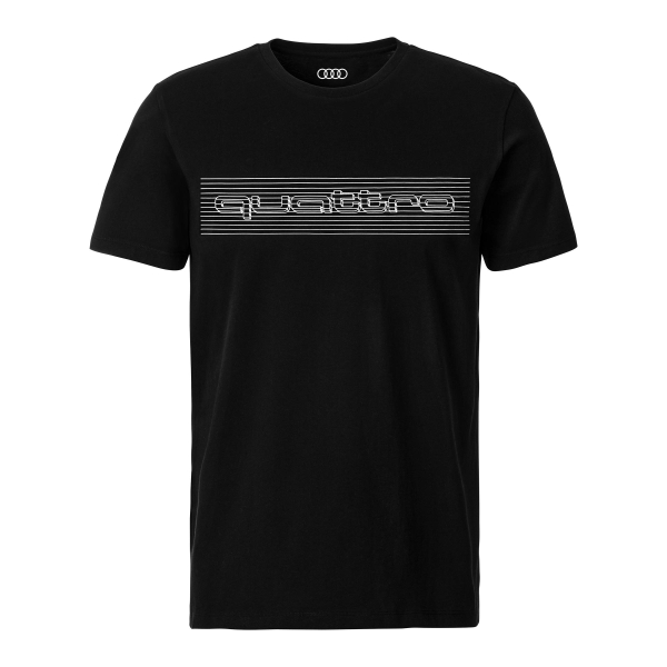 quattro T-Shirt, Herren, schwarz