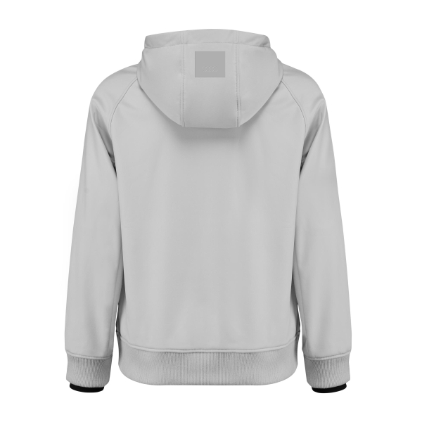 Audi Softshellhoodie, Unisex, hellgrau.